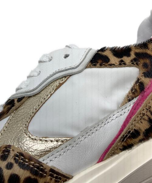 D.A.T.E.（デイト）D.A.T.E. (デイト) VETTA レオパードスニーカー　ヒョウ柄 ホワイト×ブラウン サイズ:US5.5の古着・服飾アイテム