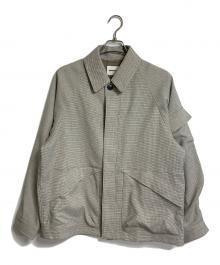 MONKEY TIME（モンキータイム）の古着「PE ガンクラブチェック クロップドブルゾン」｜ベージュ