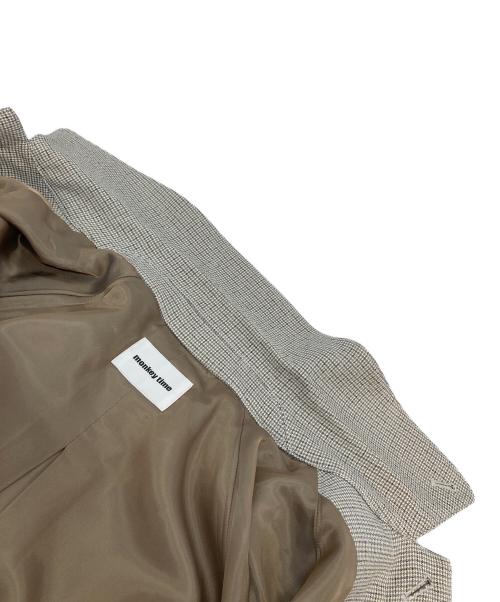 MONKEY TIME（モンキータイム）MONKEY TIME (モンキータイム) PE ガンクラブチェック クロップドブルゾン ベージュ サイズ:Sの古着・服飾アイテム