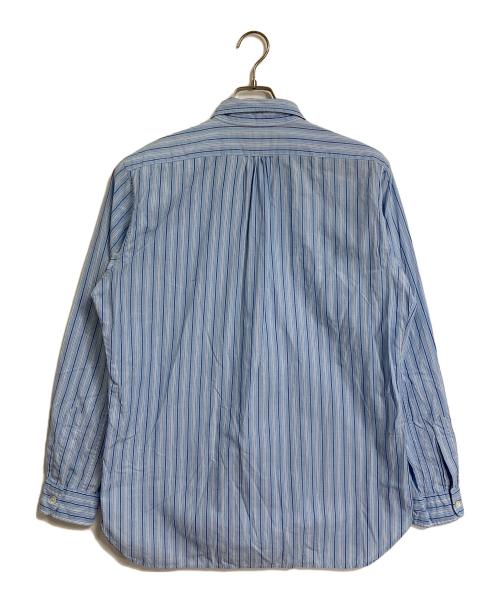 POLO RALPH LAUREN（ポロ・ラルフローレン）POLO RALPH LAUREN (ポロ・ラルフローレン) 【古着】コットンストライプシャツ　長袖シャツ　 NELSON CLASSIC FIT ポニーなし 90年代 NXVT ブルー サイズ:Mの古着・服飾アイテム