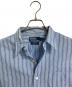 POLO RALPH LAUREN (ポロ・ラルフローレン) 【古着】コットンストライプシャツ　長袖シャツ　 NELSON CLASSIC FIT ポニーなし 90年代 NXVT ブルー サイズ:M：4500円