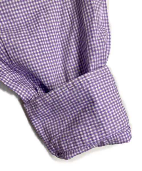 POLO RALPH LAUREN（ポロ・ラルフローレン）POLO RALPH LAUREN (ポロ・ラルフローレン) チェックシャツ　長袖シャツ　コットンシャツ　オーバーサイズ　 パープル×ホワイト サイズ:17/43の古着・服飾アイテム