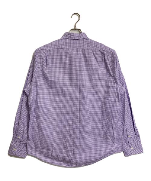 POLO RALPH LAUREN（ポロ・ラルフローレン）POLO RALPH LAUREN (ポロ・ラルフローレン) チェックシャツ　長袖シャツ　コットンシャツ　オーバーサイズ　 パープル×ホワイト サイズ:17/43の古着・服飾アイテム
