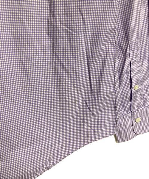 POLO RALPH LAUREN（ポロ・ラルフローレン）POLO RALPH LAUREN (ポロ・ラルフローレン) チェックシャツ　長袖シャツ　コットンシャツ　オーバーサイズ　 パープル×ホワイト サイズ:17/43の古着・服飾アイテム
