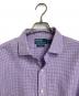 POLO RALPH LAUREN (ポロ・ラルフローレン) チェックシャツ　長袖シャツ　コットンシャツ　オーバーサイズ　 パープル×ホワイト サイズ:17/43：4000円