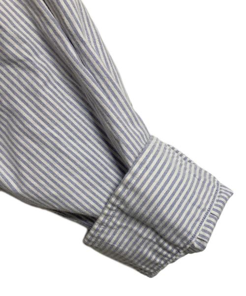 RALPH LAUREN（ラルフローレン）RALPH LAUREN (ラルフローレン) 【古着】ストライプボタンダウンシャツ　長袖シャツ　ポケットシャツ　オーバーサイズ　SLIM BLAKE グレー×ホワイト サイズ:XXLの古着・服飾アイテム