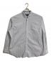 RALPH LAUREN（ラルフローレン）の古着「【古着】ストライプボタンダウンシャツ　長袖シャツ　ポケットシャツ　オーバーサイズ　SLIM BLAKE」｜グレー×ホワイト
