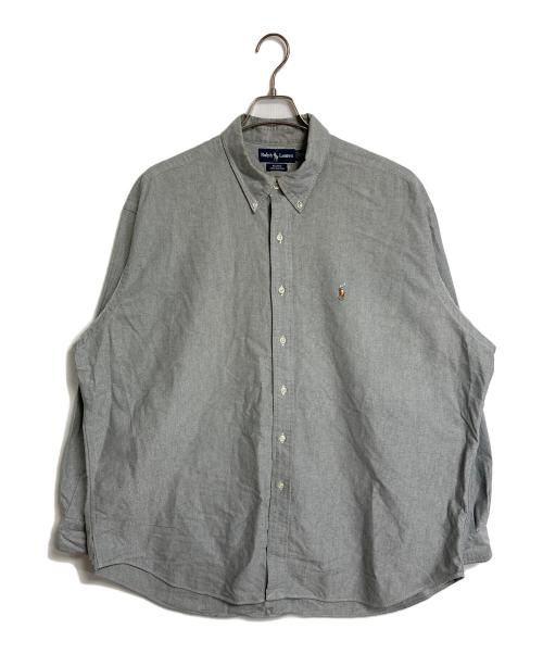 RALPH LAUREN（ラルフローレン）RALPH LAUREN (ラルフローレン) 【古着】ボタンダウンシャツ　コットンシャツ　長袖シャツ　オーバーサイズ　ポニー刺繍　BLAKE グレー サイズ:XXLの古着・服飾アイテム