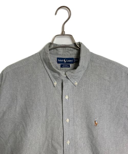 RALPH LAUREN（ラルフローレン）RALPH LAUREN (ラルフローレン) 【古着】ボタンダウンシャツ　コットンシャツ　長袖シャツ　オーバーサイズ　ポニー刺繍　BLAKE グレー サイズ:XXLの古着・服飾アイテム