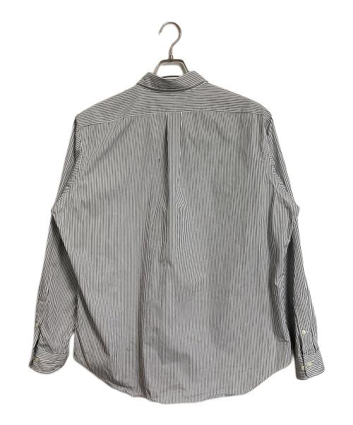 RALPH LAUREN（ラルフローレン）RALPH LAUREN (ラルフローレン) 【古着】ボタンダウンシャツ　コットンシャツ　長袖シャツ　オーバーサイズ　ポニー刺繍　ストライプ ホワイト×ブラック サイズ:17 XLの古着・服飾アイテム