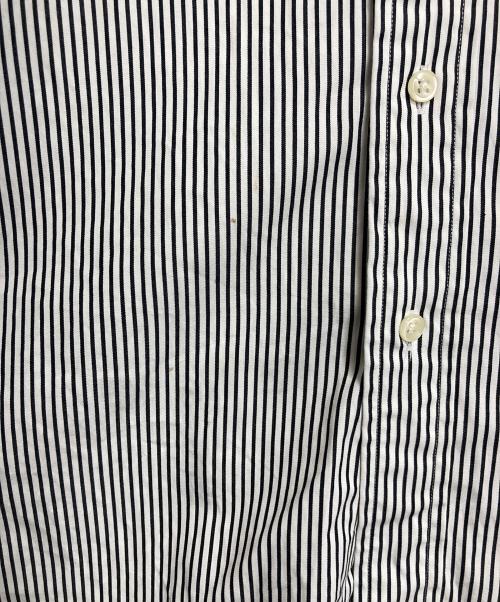 RALPH LAUREN（ラルフローレン）RALPH LAUREN (ラルフローレン) 【古着】ボタンダウンシャツ　コットンシャツ　長袖シャツ　オーバーサイズ　ポニー刺繍　ストライプ ホワイト×ブラック サイズ:17 XLの古着・服飾アイテム