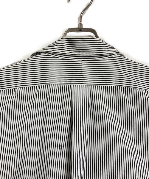 RALPH LAUREN（ラルフローレン）RALPH LAUREN (ラルフローレン) 【古着】ボタンダウンシャツ　コットンシャツ　長袖シャツ　オーバーサイズ　ポニー刺繍　ストライプ ホワイト×ブラック サイズ:17 XLの古着・服飾アイテム