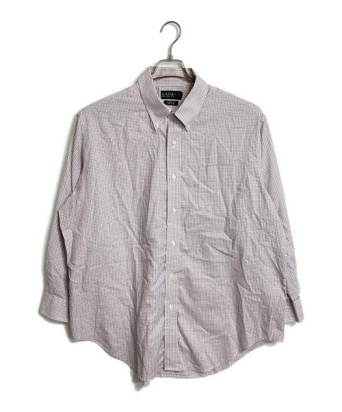 LAUREN RALPH LAUREN（ローレンラルフローレン）LAUREN RALPH LAUREN (ローレンラルフローレン) 【古着】チェックシャツ パープル×ホワイト サイズ:17  1／2の古着・服飾アイテム