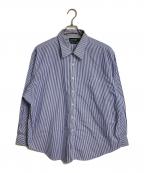 LAUREN RALPH LAURENローレンラルフローレン）の古着「【古着】ビックサイズストライプシャツ　長袖シャツ　オーバーサイズ　ポケットシャツ」｜ブルー×ホワイト