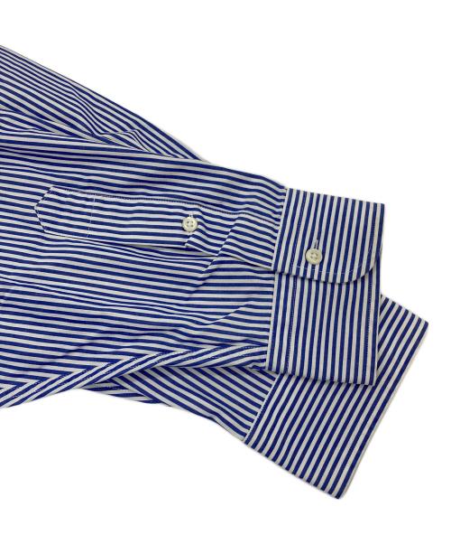 LAUREN RALPH LAUREN（ローレンラルフローレン）LAUREN RALPH LAUREN (ローレンラルフローレン) 【古着】ビックサイズストライプシャツ　長袖シャツ　オーバーサイズ　ポケットシャツ ブルー×ホワイト サイズ:18 34/33の古着・服飾アイテム