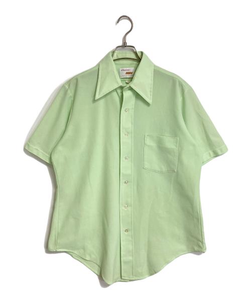 ARROW（アロー）ARROW (アロー) 【古着】70’S 半袖ポリシャツ　ポリエステルシャツ　70年代 グリーン サイズ:15 1／2の古着・服飾アイテム