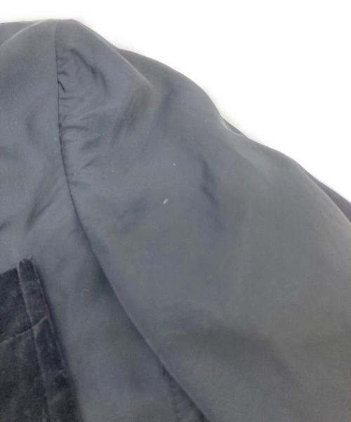 tricot COMME des GARCONS（トリココムデギャルソン）tricot COMME des GARCONS (トリココムデギャルソン) パールビジュー切替ジャケット　ノーカラージャケット ブラック サイズ:Sの古着・服飾アイテム