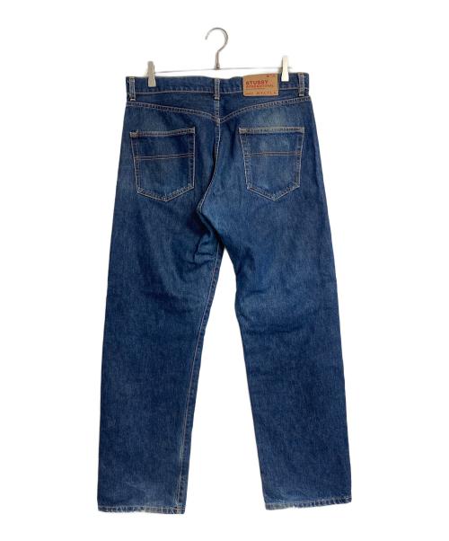 stussy（ステューシー）stussy (ステューシー) ボタンフライデニムパンツ　ジーンズ　USA製 インディゴ サイズ:34Rの古着・服飾アイテム