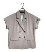 UNTITLEDアンタイトル）の古着「リラクミスト ハーフスリーブジャケット　オフィスカジュアル　セレモニー　」｜グレー