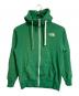 THE NORTH FACE（ザ ノース フェイス）の古着「REARVIEW FULL ZIP HOODIE フードロゴ 刺繍ロゴジップパーカー　スポーツ　アウトドア」｜グリーン
