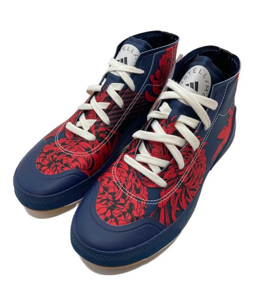 adidas（アディダス）adidas (アディダス) STELLA McCARTNEY (ステラマッカートニー) スニーカー　ハイカットスニーカー　花柄 ネイビー×レッド サイズ:US 8 1/2の古着・服飾アイテム