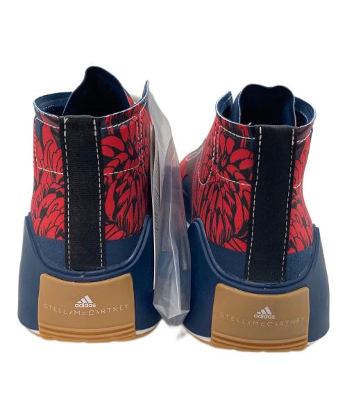 adidas（アディダス）adidas (アディダス) STELLA McCARTNEY (ステラマッカートニー) スニーカー　ハイカットスニーカー　花柄 ネイビー×レッド サイズ:US 8 1/2の古着・服飾アイテム