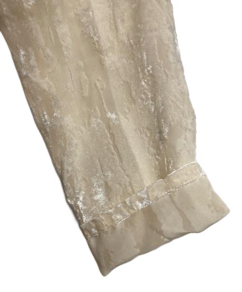 edition（エディション）edition (エディション) シアーオパール ロングスリープ　ロングスリーブカットソー　ブラウス　セレモニー　日本製 アイボリー サイズ:36の古着・服飾アイテム