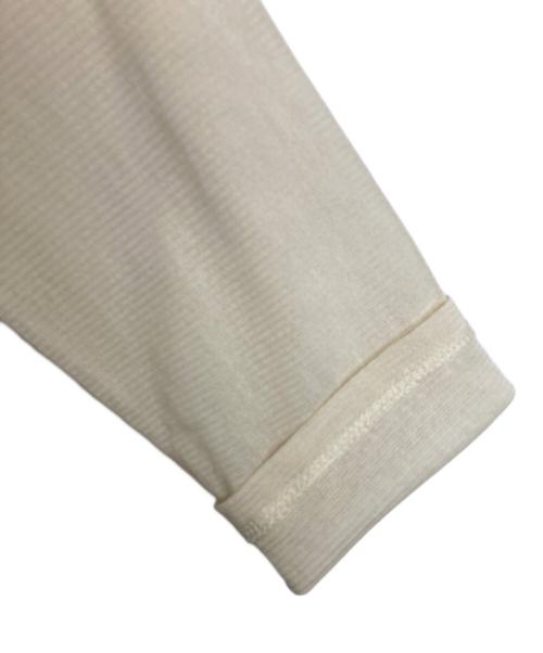 Curensology（カレンソロジー）Curensology (カレンソロジー) コットンチュールブラウス　長袖ブラウス　長袖カットソー　ロングスリーブカットソー　日本製 ベージュ サイズ:実寸参照の古着・服飾アイテム