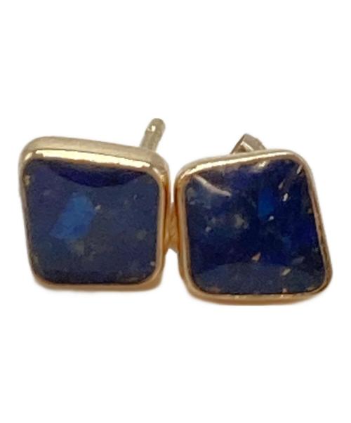 agete（アガット）agete (アガット) K10 ラピスラズリピアス ブルー×ゴールド サイズ:実寸参照の古着・服飾アイテム
