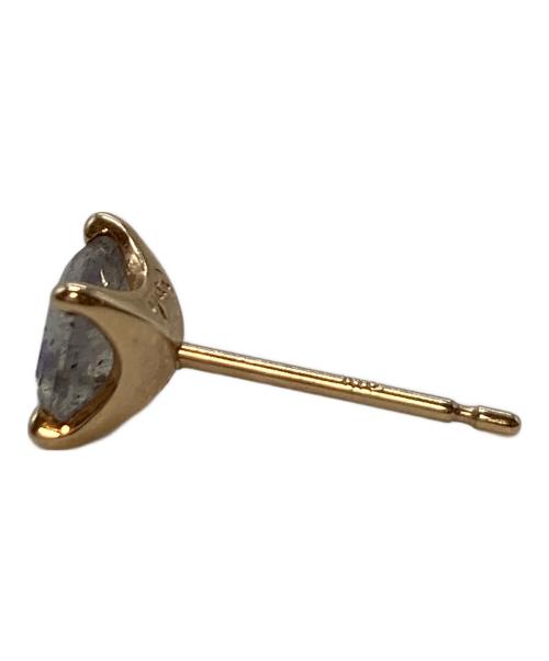 agete（アガット）agete (アガット) K10ピアス　スクエアピアス ゴールド×ピンク サイズ:実寸参照の古着・服飾アイテム