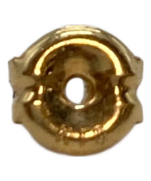 agete（アガット）agete (アガット) K10ピアス　スクエアピアス ゴールド×ピンク サイズ:実寸参照の古着・服飾アイテム