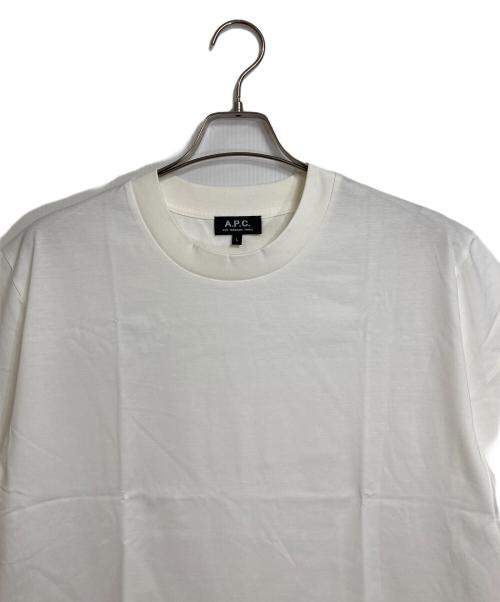 A.P.C.（アーペーセー）A.P.C. (アーペーセー) 刺繍ロゴTシャツ　コットンシャツ ホワイト サイズ:Lの古着・服飾アイテム