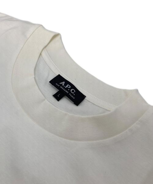 A.P.C.（アーペーセー）A.P.C. (アーペーセー) 刺繍ロゴTシャツ　コットンシャツ ホワイト サイズ:Lの古着・服飾アイテム