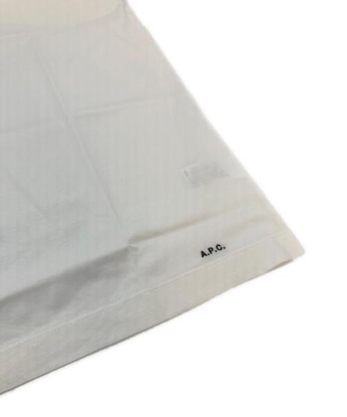 A.P.C.（アーペーセー）A.P.C. (アーペーセー) 刺繍ロゴTシャツ　コットンシャツ ホワイト サイズ:Lの古着・服飾アイテム