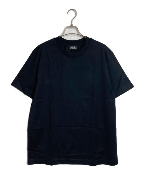 A.P.C.（アーペーセー）A.P.C. (アーペーセー) 刺繍ロゴTシャツ　コットンシャツ ブラック サイズ:Lの古着・服飾アイテム