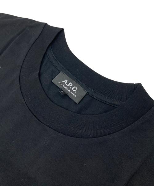 A.P.C.（アーペーセー）A.P.C. (アーペーセー) 刺繍ロゴTシャツ　コットンシャツ ブラック サイズ:Lの古着・服飾アイテム