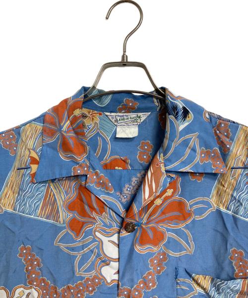 LAND OF ALOHA（ランド オブ アロハ）land of aloha (ランド オブ アロハ) 【古着】アロハシャツ　半袖シャツ　柄シャツ　USA製 ブルー サイズ:実寸参照の古着・服飾アイテム