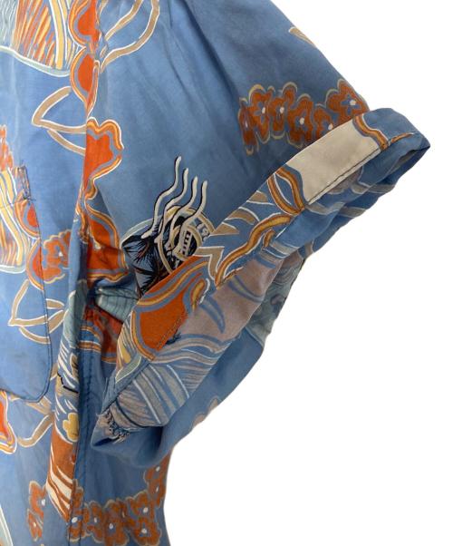 LAND OF ALOHA（ランド オブ アロハ）land of aloha (ランド オブ アロハ) 【古着】アロハシャツ　半袖シャツ　柄シャツ　USA製 ブルー サイズ:実寸参照の古着・服飾アイテム