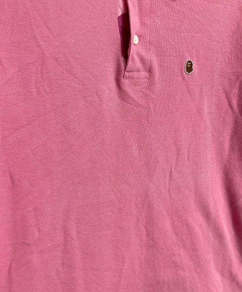 BAPE BY A BATHING APE（ベイプバイアベイシングエイプ）BAPE BY A BATHING APE (ベイプバイアベイシングエイプ) ポロシャツ　半袖シャツ　日本製 ピンク サイズ:Mの古着・服飾アイテム