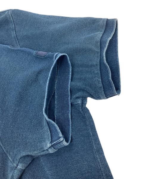 POLO RALPH LAUREN（ポロ・ラルフローレン）POLO RALPH LAUREN (ポロ・ラルフローレン) ビッグポニー後染めポロシャツ　POLO RALPH LAUREN 国内代理店表記有 インディゴ サイズ:Lの古着・服飾アイテム