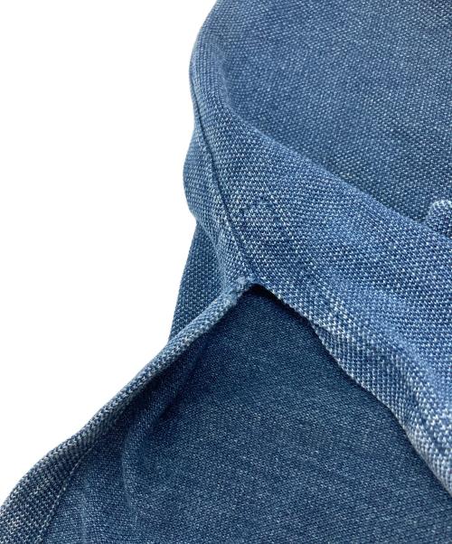 POLO RALPH LAUREN（ポロ・ラルフローレン）POLO RALPH LAUREN (ポロ・ラルフローレン) ビッグポニー後染めポロシャツ　POLO RALPH LAUREN 国内代理店表記有 インディゴ サイズ:Lの古着・服飾アイテム