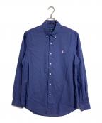 RALPH LAURENラルフローレン）の古着「POLO RALPH LAUREN ストレッチ ボタンダウンシャツ 国内代理店表記有」｜ネイビー