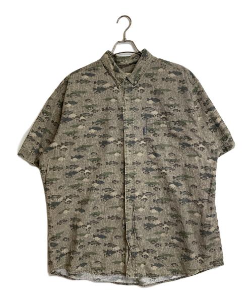 WOOLRICH（ウールリッチ）WOOLRICH (ウールリッチ) 【古着】ボタンダウン半袖シャツ SHALE FISH グレー サイズ:XLの古着・服飾アイテム