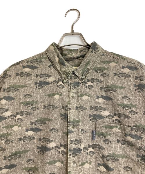 WOOLRICH（ウールリッチ）WOOLRICH (ウールリッチ) 【古着】ボタンダウン半袖シャツ SHALE FISH グレー サイズ:XLの古着・服飾アイテム