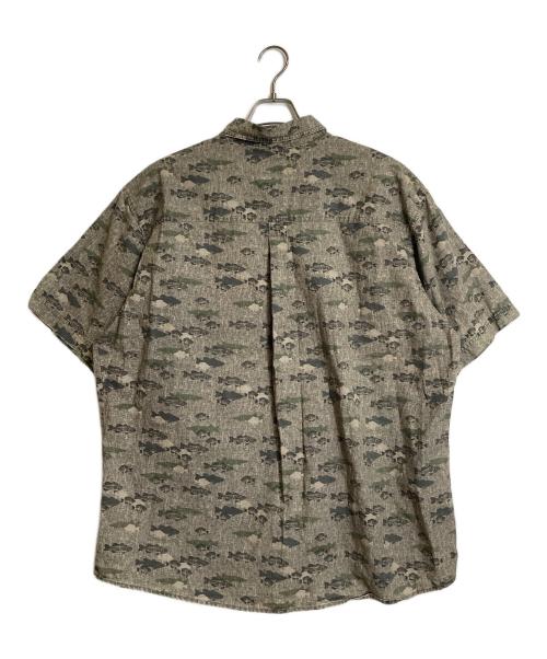 WOOLRICH（ウールリッチ）WOOLRICH (ウールリッチ) 【古着】ボタンダウン半袖シャツ SHALE FISH グレー サイズ:XLの古着・服飾アイテム