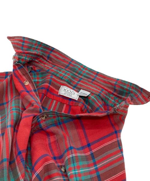 Sears（シアーズ）Sears (シアーズ) 【古着】80’Sネルシャツ　コットンシャツ　80年代 レッド サイズ:XLの古着・服飾アイテム