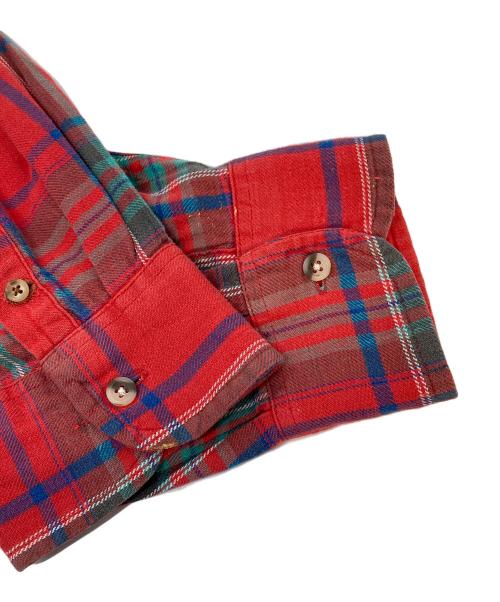 Sears（シアーズ）Sears (シアーズ) 【古着】80’Sネルシャツ　コットンシャツ　80年代 レッド サイズ:XLの古着・服飾アイテム
