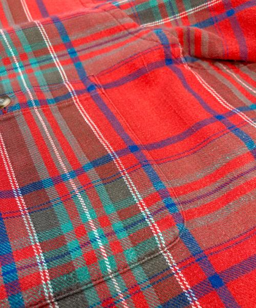 Sears（シアーズ）Sears (シアーズ) 【古着】80’Sネルシャツ　コットンシャツ　80年代 レッド サイズ:XLの古着・服飾アイテム