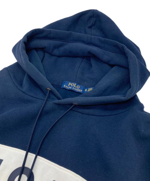 POLO RALPH LAUREN（ポロ・ラルフローレン）POLO RALPH LAUREN (ポロ・ラルフローレン) 1967 パーカー　フーデット　フード ネイビー×ホワイト サイズ:XLの古着・服飾アイテム