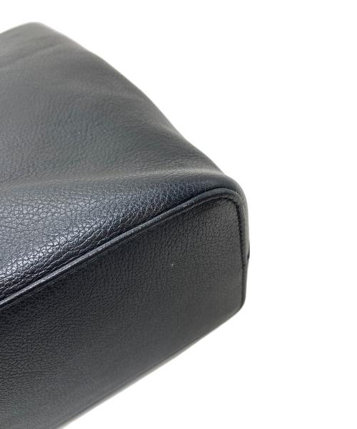 BURBERRY LONDON（バーバリーロンドン）BURBERRY LONDON (バーバリーロンドン) レザーハンドバッグ ゴールド金具ロゴ 内部ノバチェック ブラック×ゴールド サイズ:実寸参照の古着・服飾アイテム